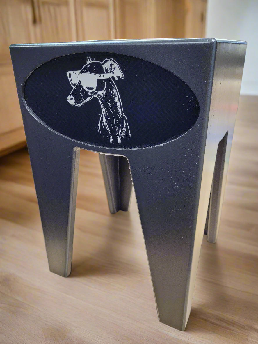 Dog Dish Stand, 15 Inches Tall, 1-Place, Black